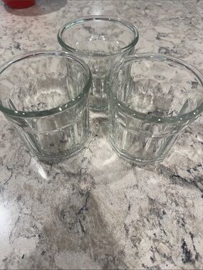 3 Luminarc 500 Made In France Juice Glasses